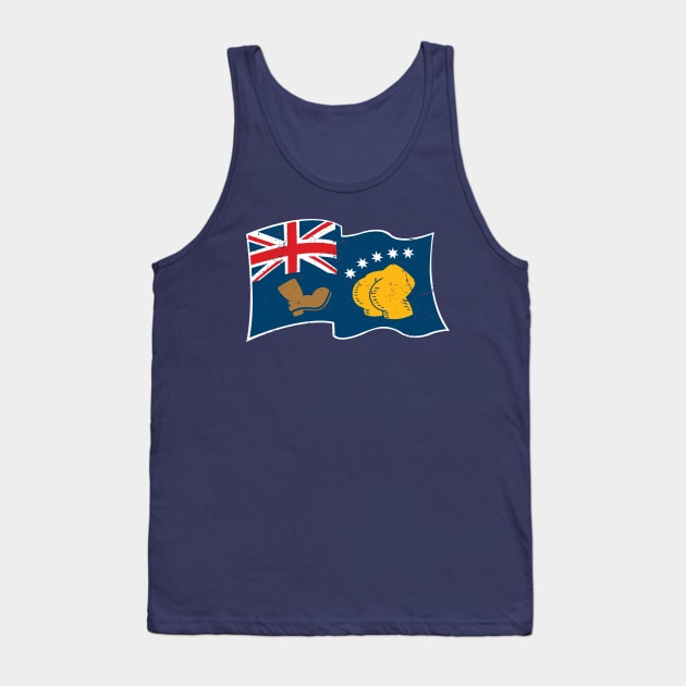 Booting Flag - Pocket PT Tank Top by Rock Bottom
